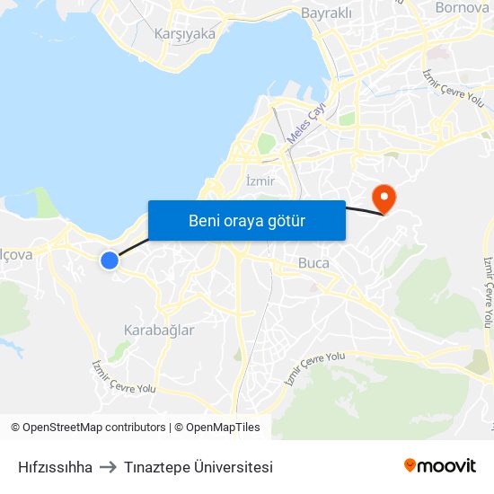 Hıfzıssıhha to Tınaztepe Üniversitesi map