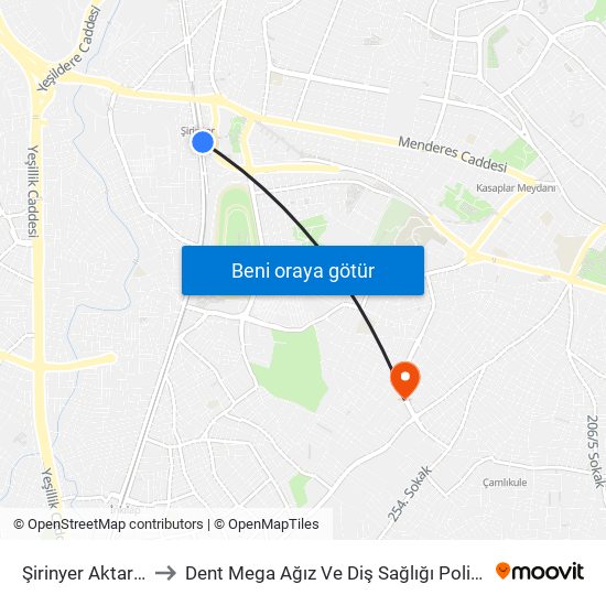 Şirinyer Aktarma to Dent Mega Ağız Ve Diş Sağlığı Polikliniği map