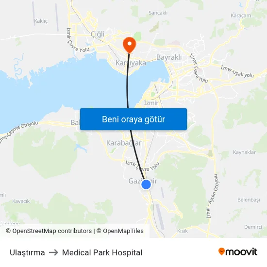 Ulaştırma to Medical Park Hospital map