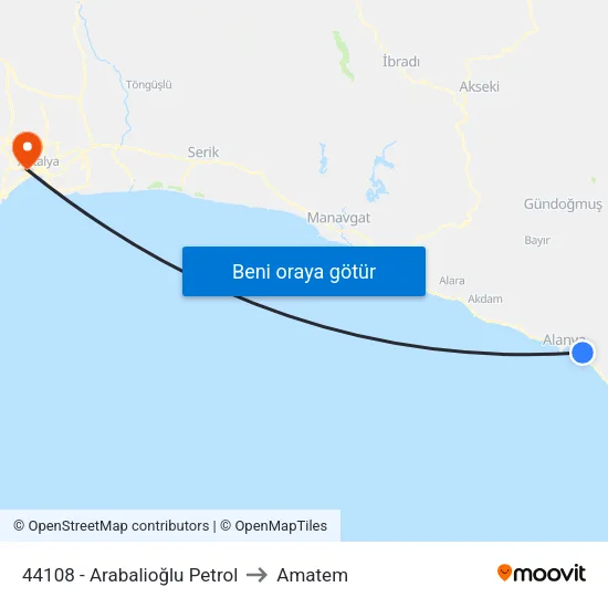 44108 - Arabalioğlu Petrol to Amatem map