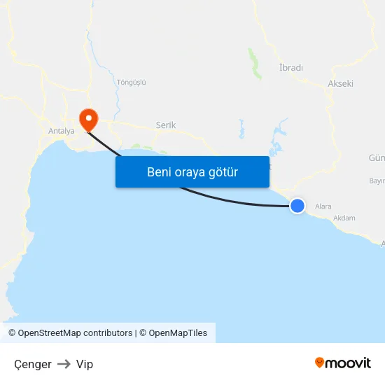 Çenger to Vip map