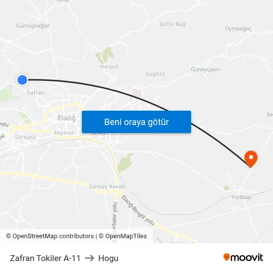 Zafran Tokiler A-11 to Hogu map