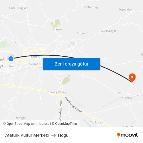 Atatürk Kültür Merkezi to Hogu map