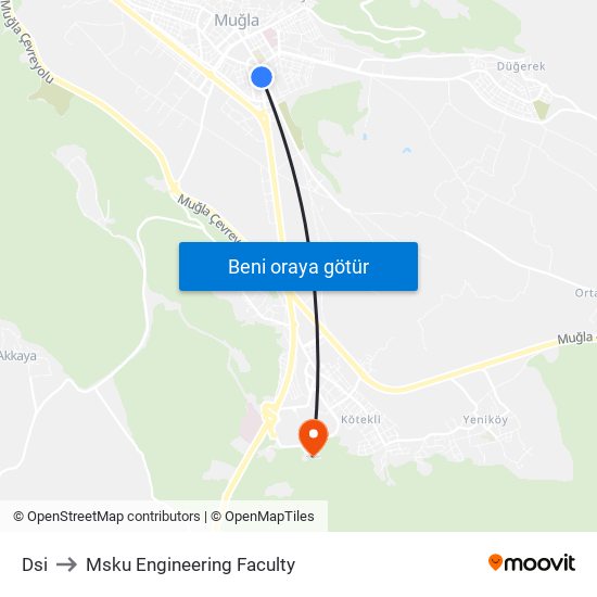 Dsi to Msku Engineering Faculty map