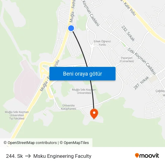 244. Sk to Msku Engineering Faculty map