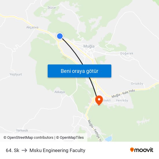 64. Sk to Msku Engineering Faculty map
