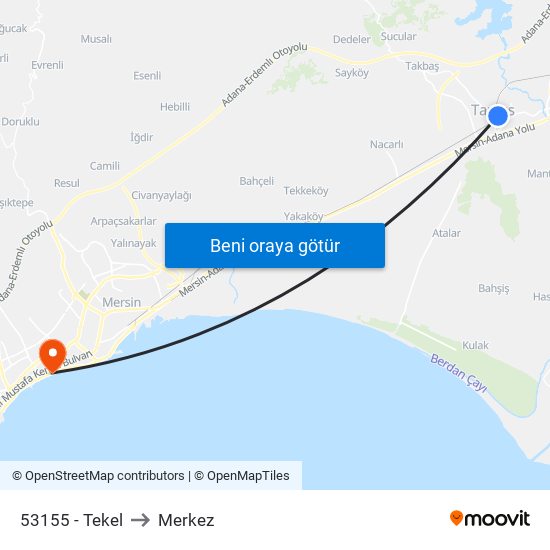 53155 - Tekel to Merkez map