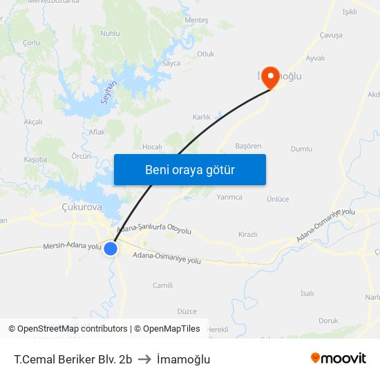 T.Cemal Beriker Blv. 2b to İmamoğlu map