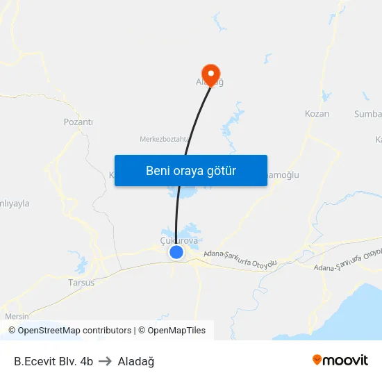 B.Ecevit Blv. 4b to Aladağ map