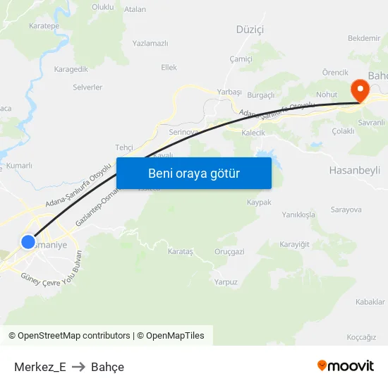 Merkez_E to Bahçe map