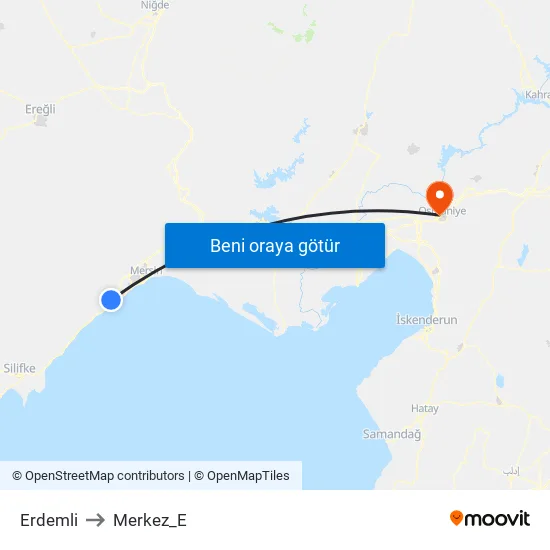 Erdemli to Merkez_E map