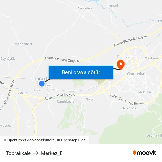 Toprakkale to Merkez_E map
