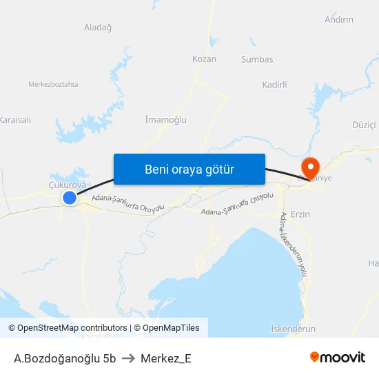 A.Bozdoğanoğlu 5b to Merkez_E map