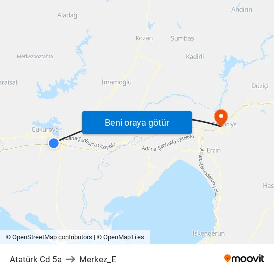 Atatürk Cd 5a to Merkez_E map