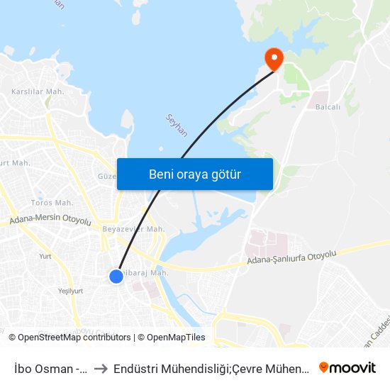 İbo Osman - 15 to Endüstri Mühendisliği;Çevre Mühendisliği map