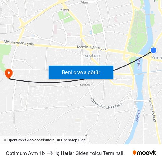 Optimum Avm 1b to İç Hatlar Giden Yolcu Terminali map