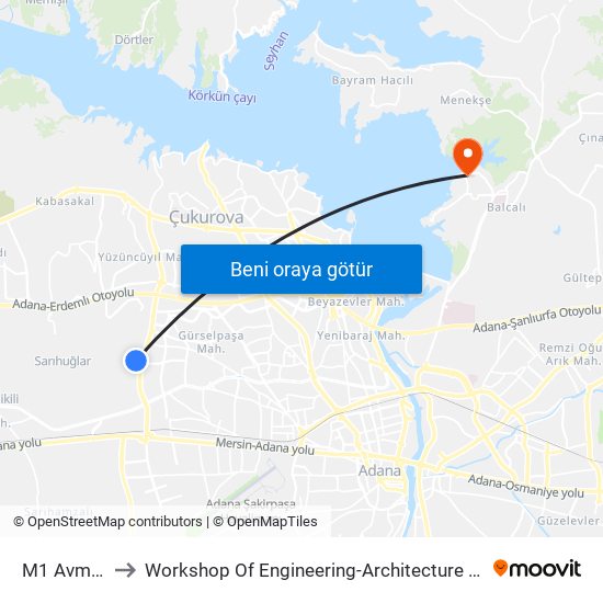 M1 Avm 3a to Workshop Of Engineering-Architecture Faculty map