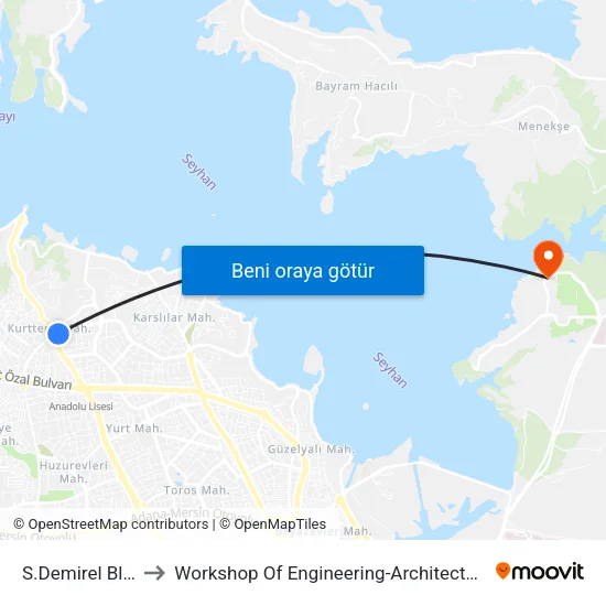 S.Demirel Blv. 7a to Workshop Of Engineering-Architecture Faculty map