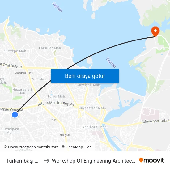 Türkembaşi Blv. 1b to Workshop Of Engineering-Architecture Faculty map