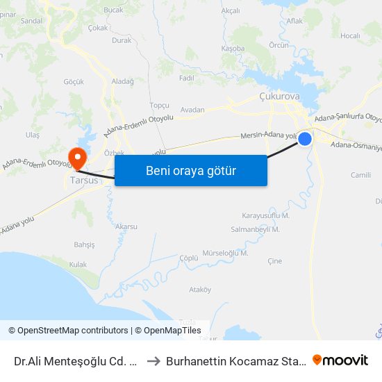 Dr.Ali Menteşoğlu Cd. 2a to Burhanettin Kocamaz Stadı map