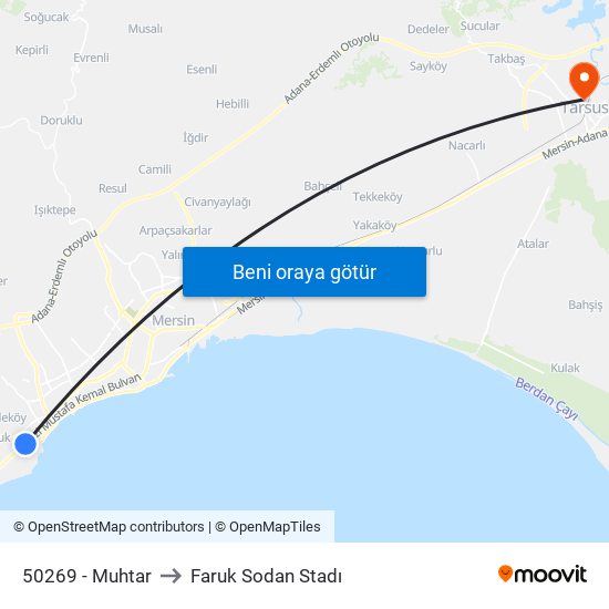 50269 - Muhtar to Faruk Sodan Stadı map