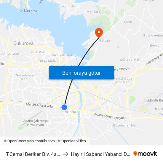 T.Cemal Beriker Blv. 4a/İstiklal Metro to Hayirli Sabanci Yabanci Diller Yusekokulu map