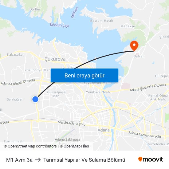 M1 Avm 3a to Tarımsal Yapılar Ve Sulama Bölümü map