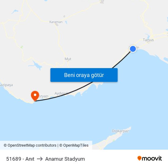 51689 - Anıt to Anamur Stadyum map