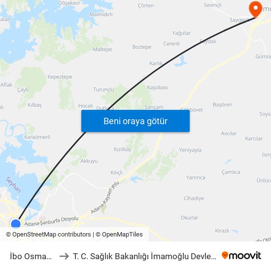 İbo Osman - 15 to T. C. Sağlık Bakanlığı İmamoğlu Devlet Hastanesi map