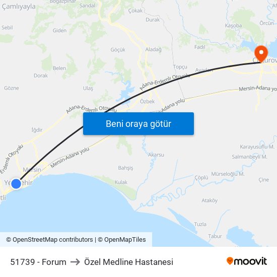51739 - Forum to Özel Medline Hastanesi map