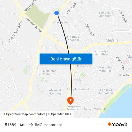 51689 - Anıt to IMC Hastanesi map