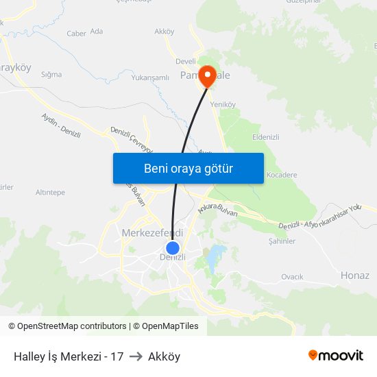 Halley İş Merkezi - 17 to Akköy map