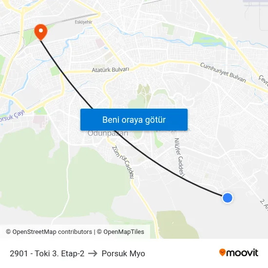 2901 - Toki 3. Etap-2 to Porsuk Myo map