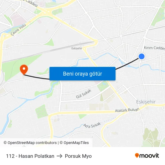 112 - Hasan Polatkan to Porsuk Myo map