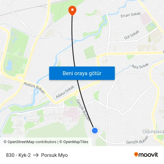 830 - Kyk-2 to Porsuk Myo map