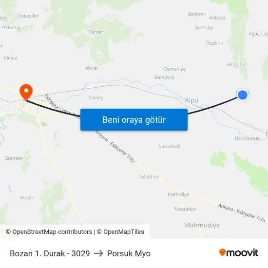 3029 - Bozan-1 to Porsuk Myo map