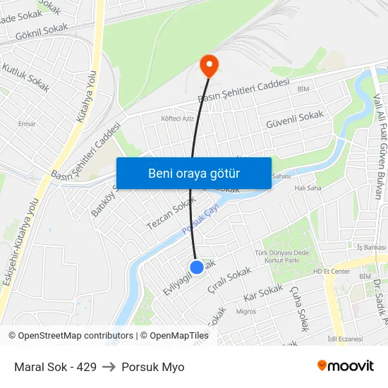 Maral Sok - 429 to Porsuk Myo map