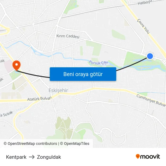 Kentpark to Zonguldak map
