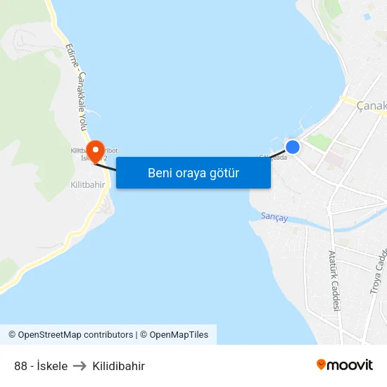 88 - İskele to Kilidibahir map