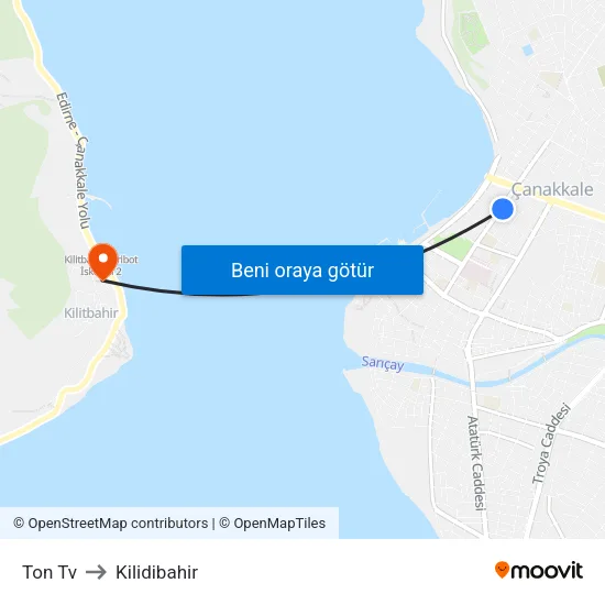 Ton Tv to Kilidibahir map