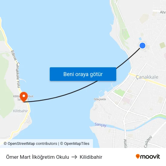 Ömer Mart İlköğretim Okulu to Kilidibahir map