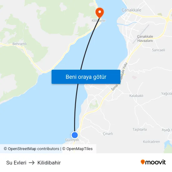 Su Evleri to Kilidibahir map