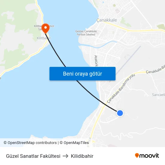 Güzel Sanatlar Fakültesi to Kilidibahir map