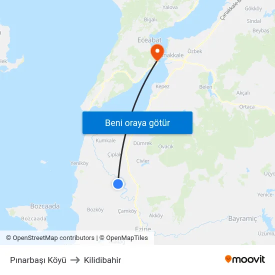 Pınarbaşı Köyü to Kilidibahir map
