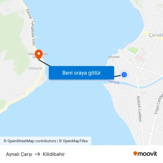 Aynalı Çarşı to Kilidibahir map