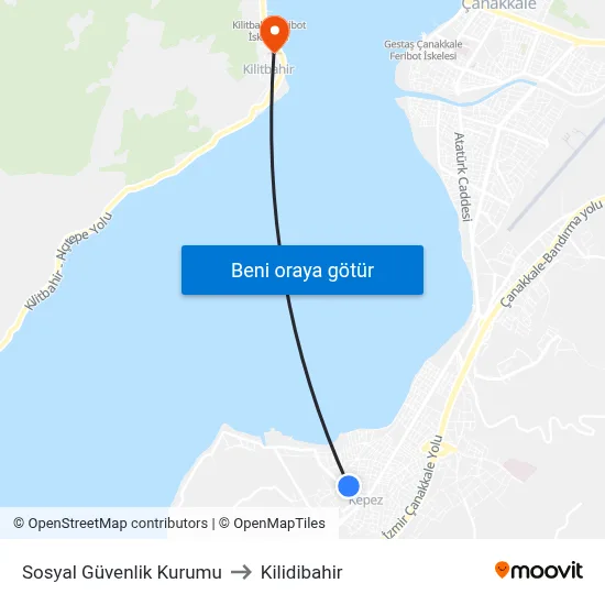 Sosyal Güvenlik Kurumu to Kilidibahir map