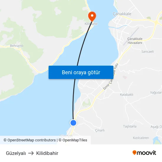 Güzelyalı to Kilidibahir map