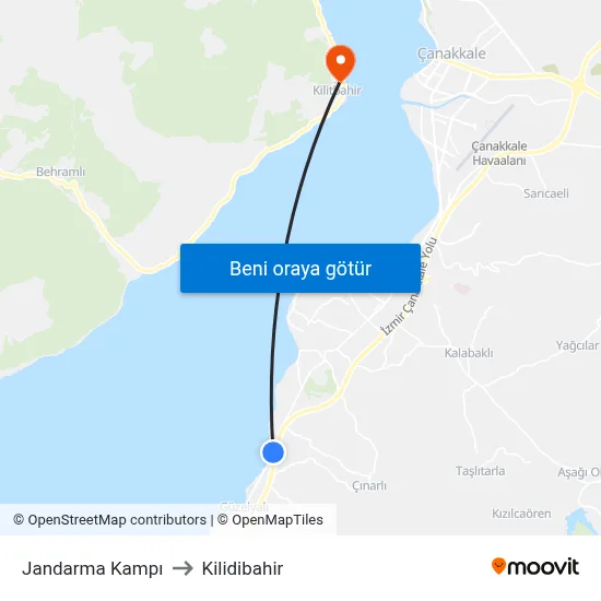Jandarma Kampı to Kilidibahir map