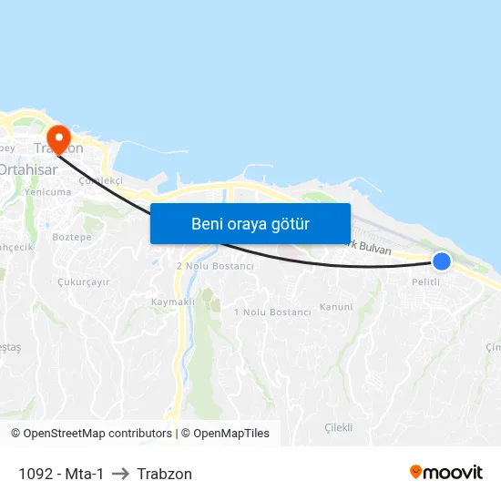 1092 - Mta-1 to Trabzon map