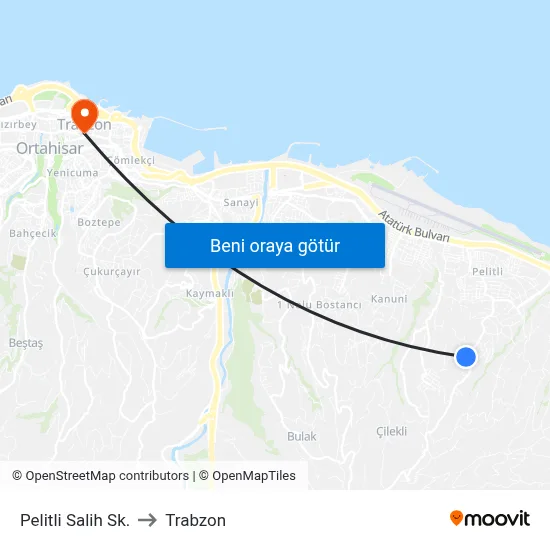 Pelitli Salih Sk. to Trabzon map